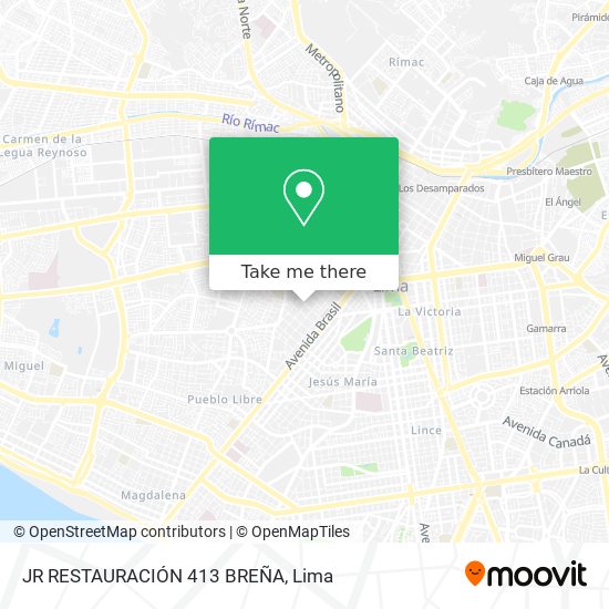 Mapa de JR  RESTAURACIÓN 413 BREÑA