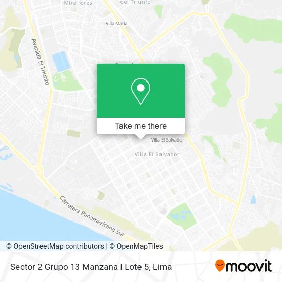 Mapa de Sector 2  Grupo 13 Manzana I Lote 5
