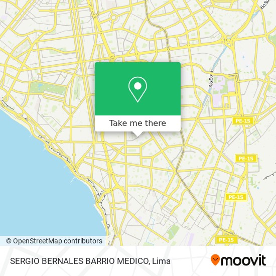 SERGIO BERNALES BARRIO MEDICO map