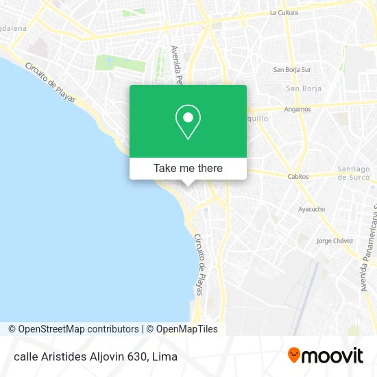 Mapa de calle Aristides Aljovin 630