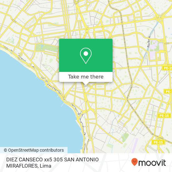 DIEZ CANSECO xx5   305 SAN ANTONIO MIRAFLORES map