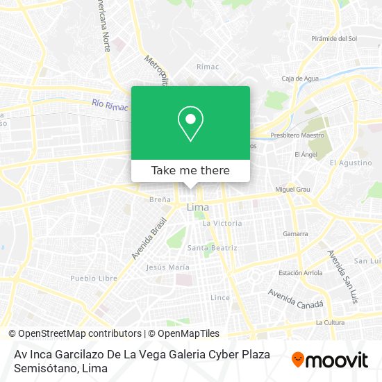Av  Inca Garcilazo De La Vega   Galeria Cyber Plaza   Semisótano map