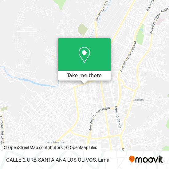 Mapa de CALLE 2  URB SANTA ANA  LOS OLIVOS