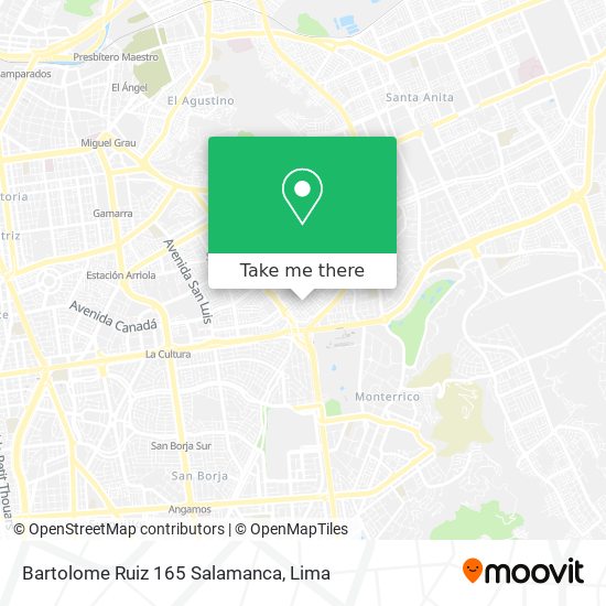 Mapa de Bartolome Ruiz 165 Salamanca