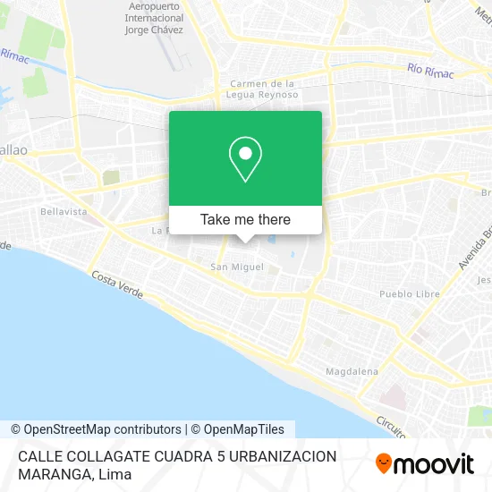 Mapa de CALLE COLLAGATE  CUADRA 5 URBANIZACION MARANGA