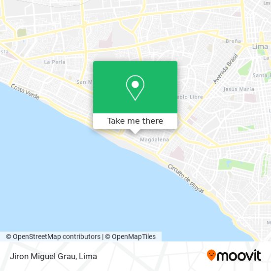 Jiron Miguel Grau map