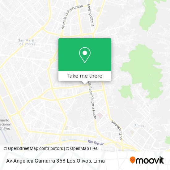Mapa de Av  Angelica Gamarra 358 Los Olivos