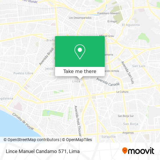 Mapa de Lince  Manuel Candamo 571
