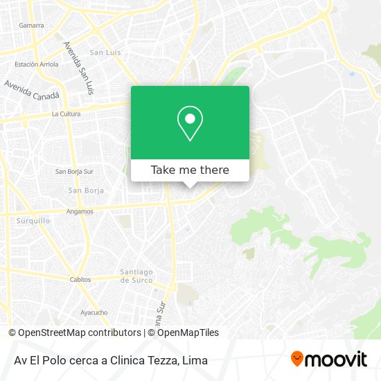 Av  El Polo  cerca a Clinica Tezza map