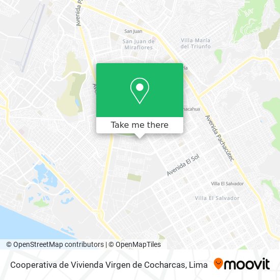 Mapa de Cooperativa de Vivienda Virgen de Cocharcas