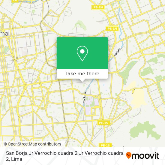 Mapa de San Borja  Jr  Verrochio cuadra 2 Jr  Verrochio cuadra 2