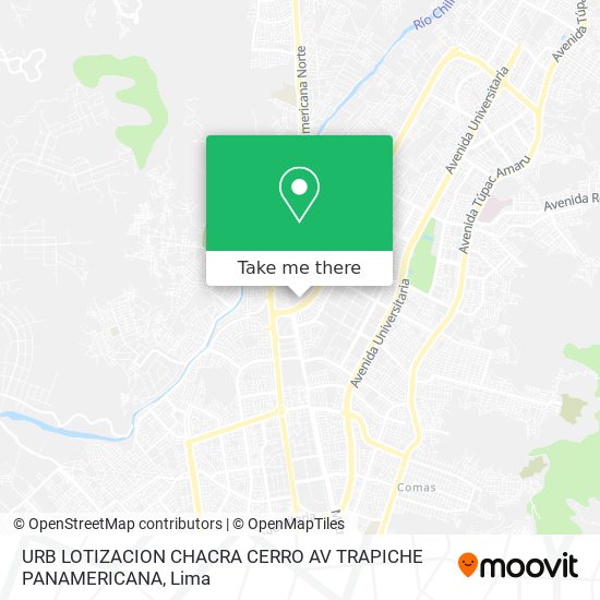 URB  LOTIZACION CHACRA CERRO    AV  TRAPICHE     PANAMERICANA map