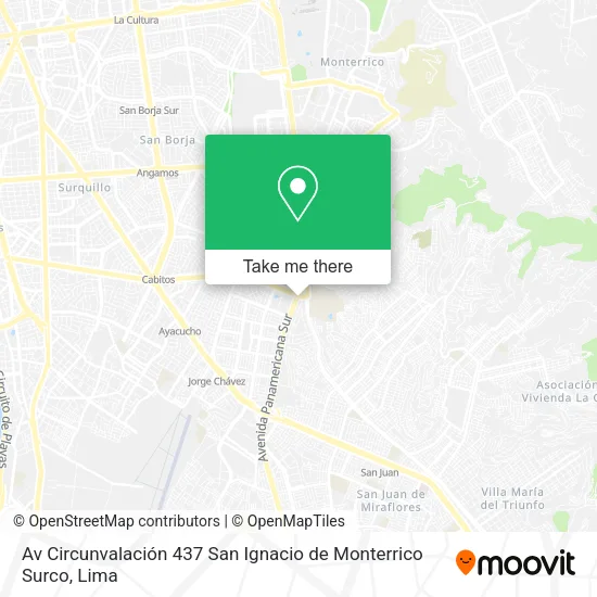 Mapa de Av Circunvalación 437  San Ignacio de Monterrico  Surco