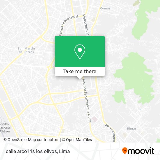 calle arco iris  los olivos map