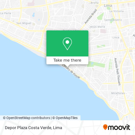 Mapa de Depor Plaza Costa Verde