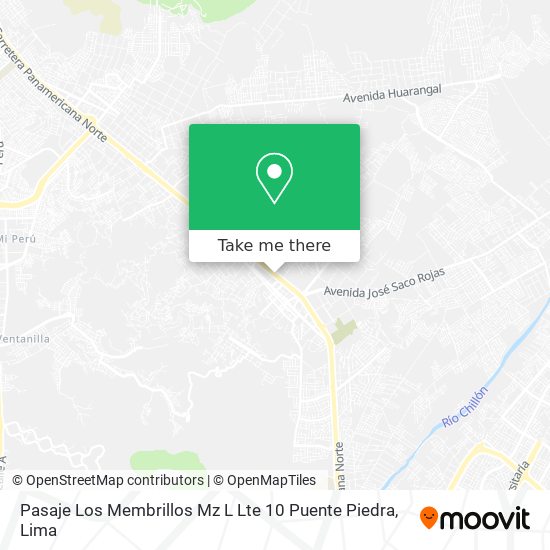 Pasaje Los Membrillos Mz L  Lte 10 Puente Piedra map