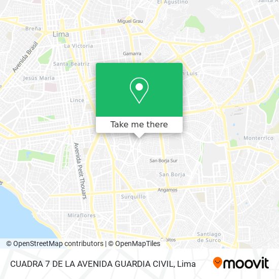 CUADRA 7 DE LA AVENIDA GUARDIA CIVIL map