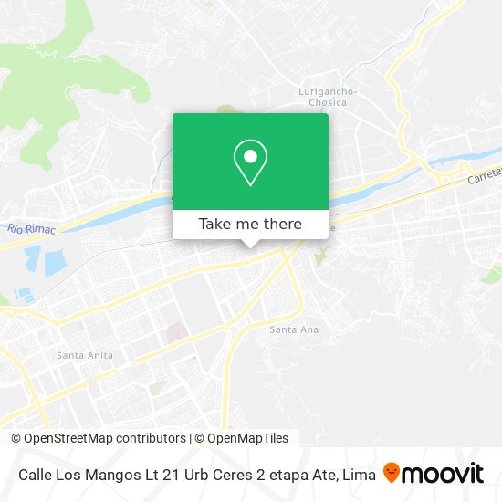 Calle Los Mangos  Lt 21  Urb  Ceres 2 etapa  Ate map
