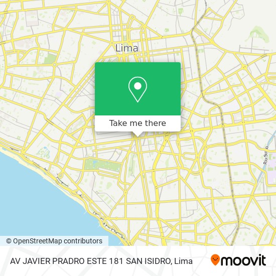 AV JAVIER PRADRO ESTE 181    SAN ISIDRO map