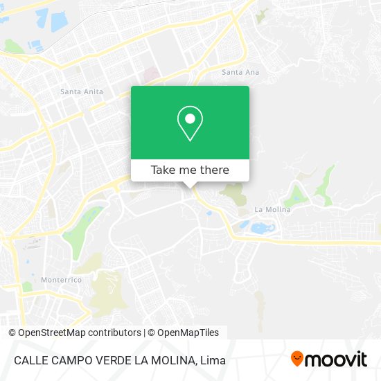 CALLE CAMPO VERDE  LA MOLINA map