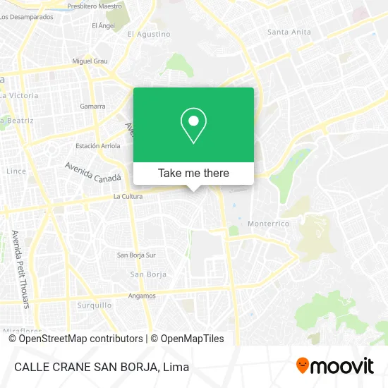 CALLE CRANE   SAN BORJA map