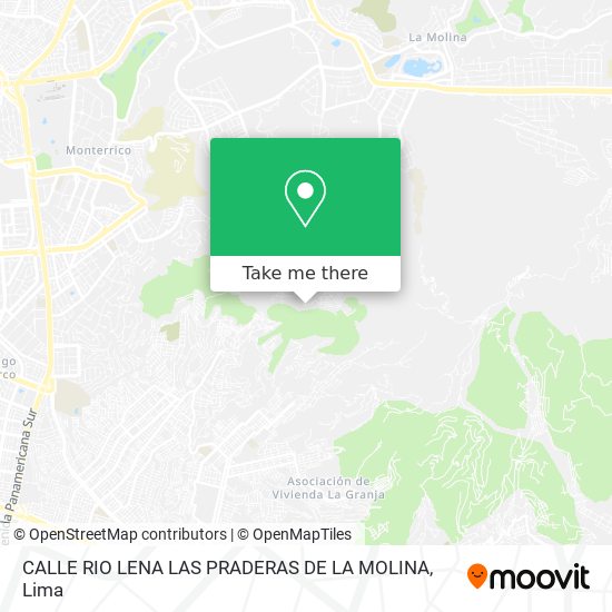 CALLE RIO LENA  LAS PRADERAS DE LA MOLINA map