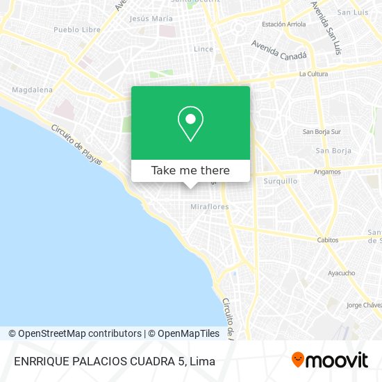 ENRRIQUE PALACIOS CUADRA 5 map