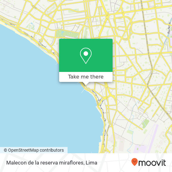 Malecon de la reserva miraflores map