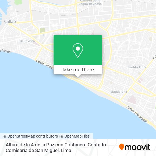 Altura de la 4 de la Paz con Costanera Costado Comisaría de San Miguel map