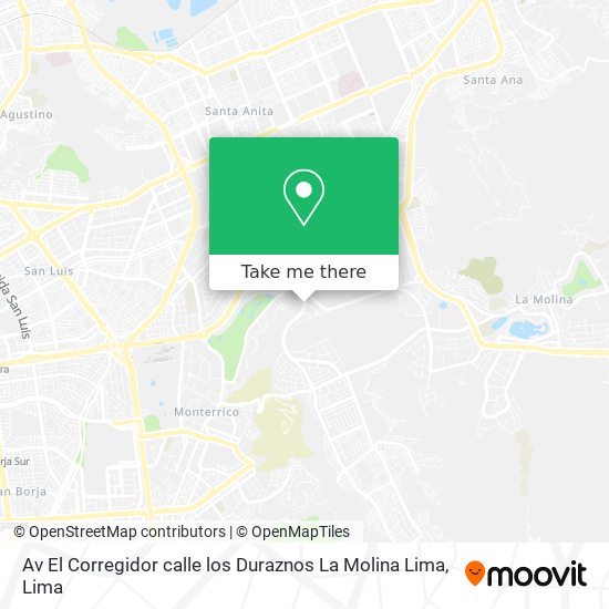 Av  El Corregidor calle los Duraznos  La Molina  Lima map