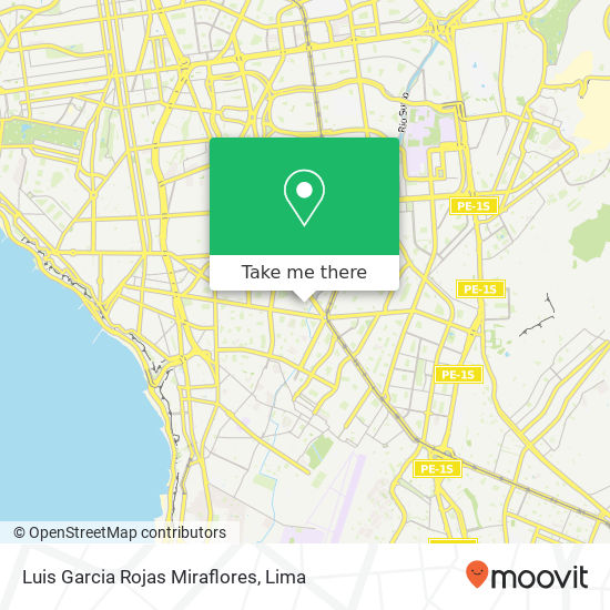 Luis Garcia Rojas Miraflores map