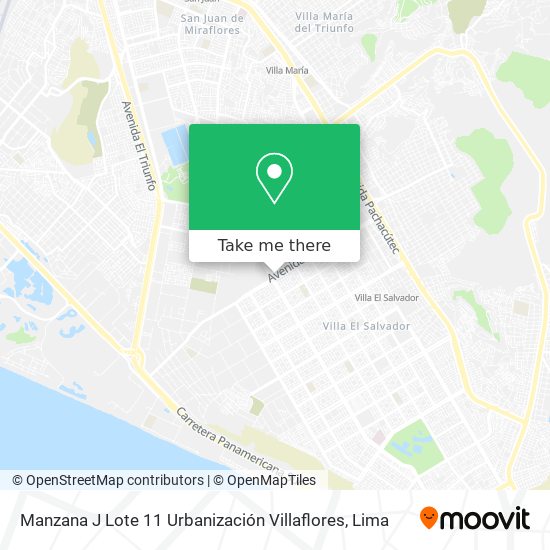 Manzana J  Lote 11 Urbanización Villaflores map