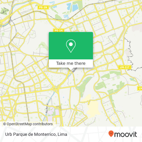Mapa de Urb  Parque de Monterrico