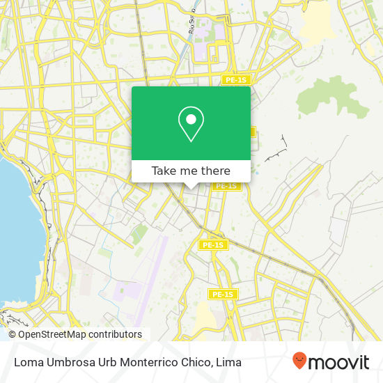 Loma Umbrosa  Urb Monterrico Chico map