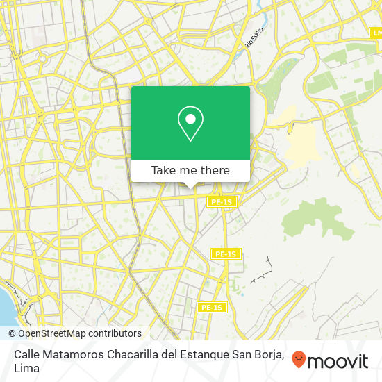 Mapa de Calle Matamoros  Chacarilla del Estanque  San Borja