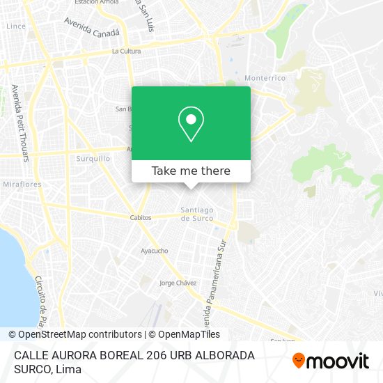 Mapa de CALLE AURORA BOREAL 206 URB ALBORADA SURCO