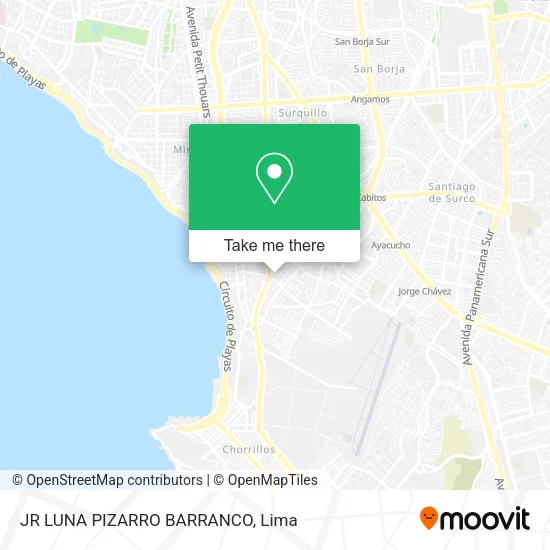 Mapa de JR  LUNA PIZARRO   BARRANCO