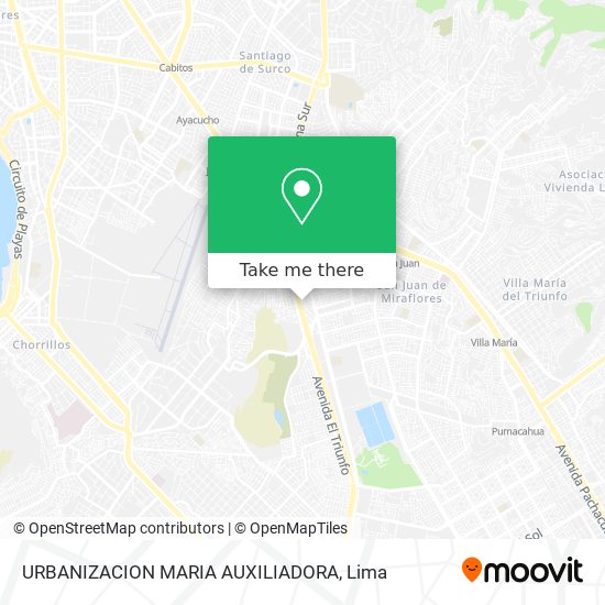 Mapa de URBANIZACION MARIA AUXILIADORA