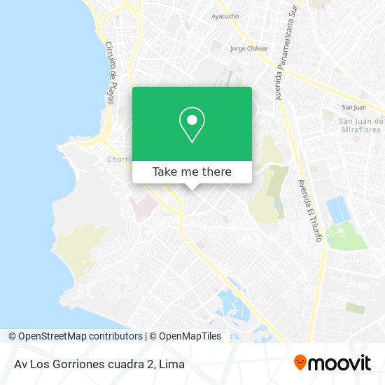Av  Los Gorriones cuadra 2 map