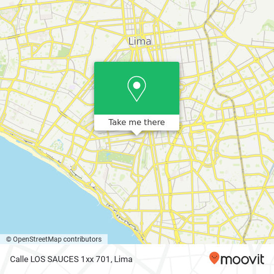 Mapa de Calle LOS SAUCES 1xx   701