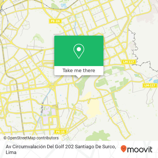 Av  Circumvalación Del Golf 202 Santiago De Surco map