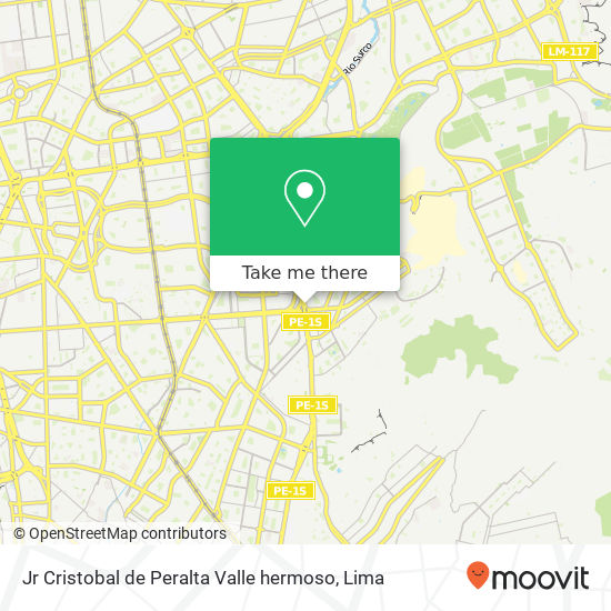 Jr Cristobal de Peralta   Valle hermoso map