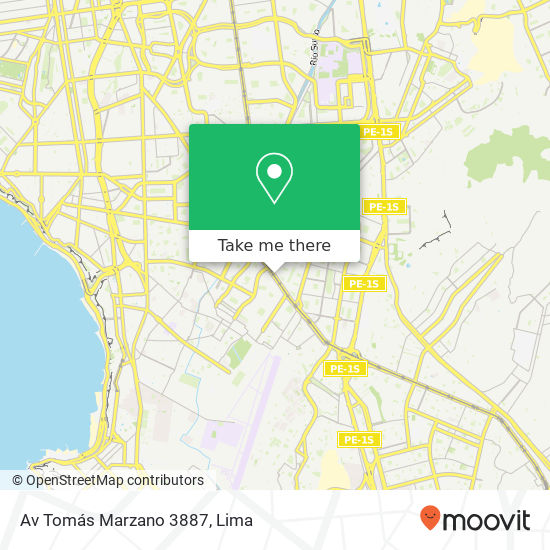 Mapa de Av  Tomás Marzano 3887