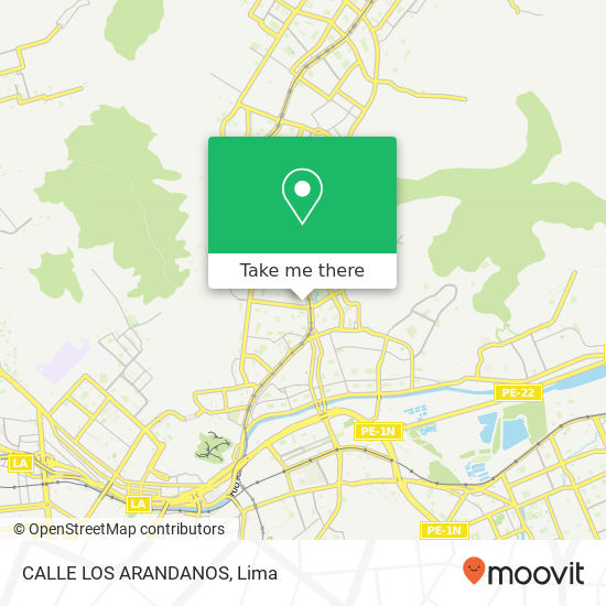 CALLE LOS ARANDANOS map