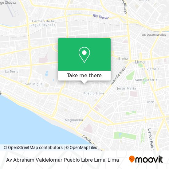 Mapa de Av  Abraham Valdelomar  Pueblo Libre  Lima
