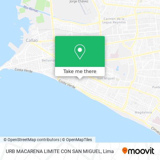 Mapa de URB  MACARENA LIMITE CON SAN MIGUEL