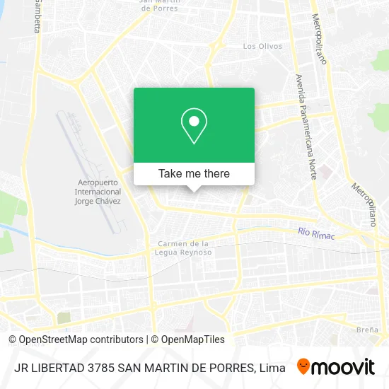Mapa de JR LIBERTAD 3785   SAN MARTIN DE PORRES