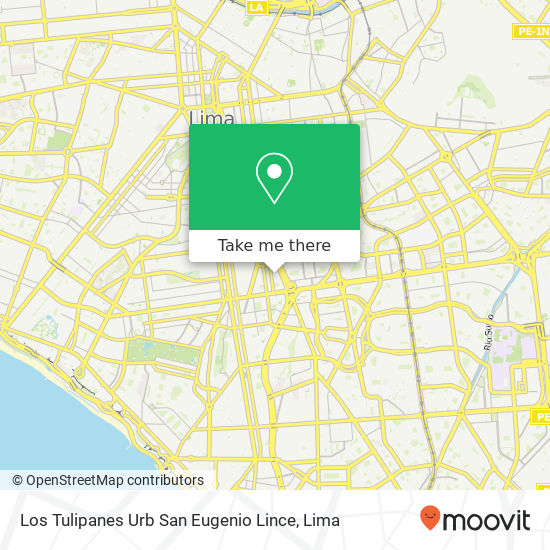 Los Tulipanes  Urb  San Eugenio   Lince map