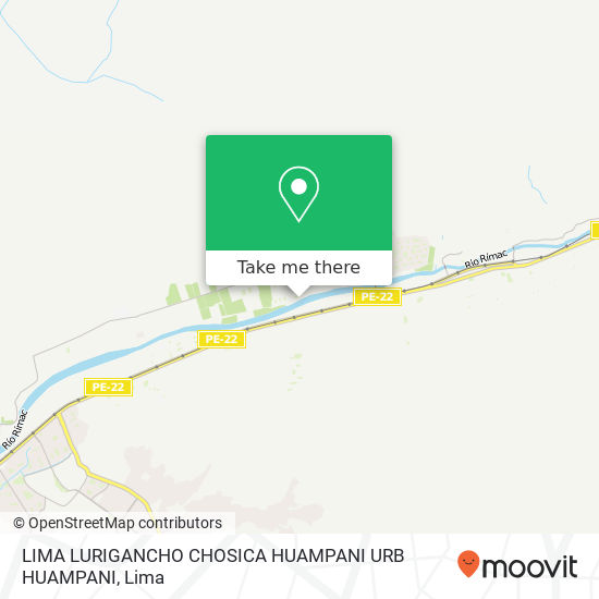 LIMA   LURIGANCHO CHOSICA   HUAMPANI   URB  HUAMPANI map