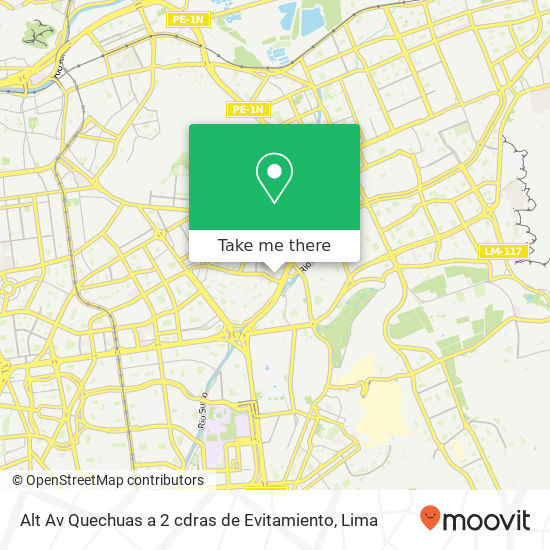 Mapa de Alt  Av Quechuas a 2 cdras de Evitamiento